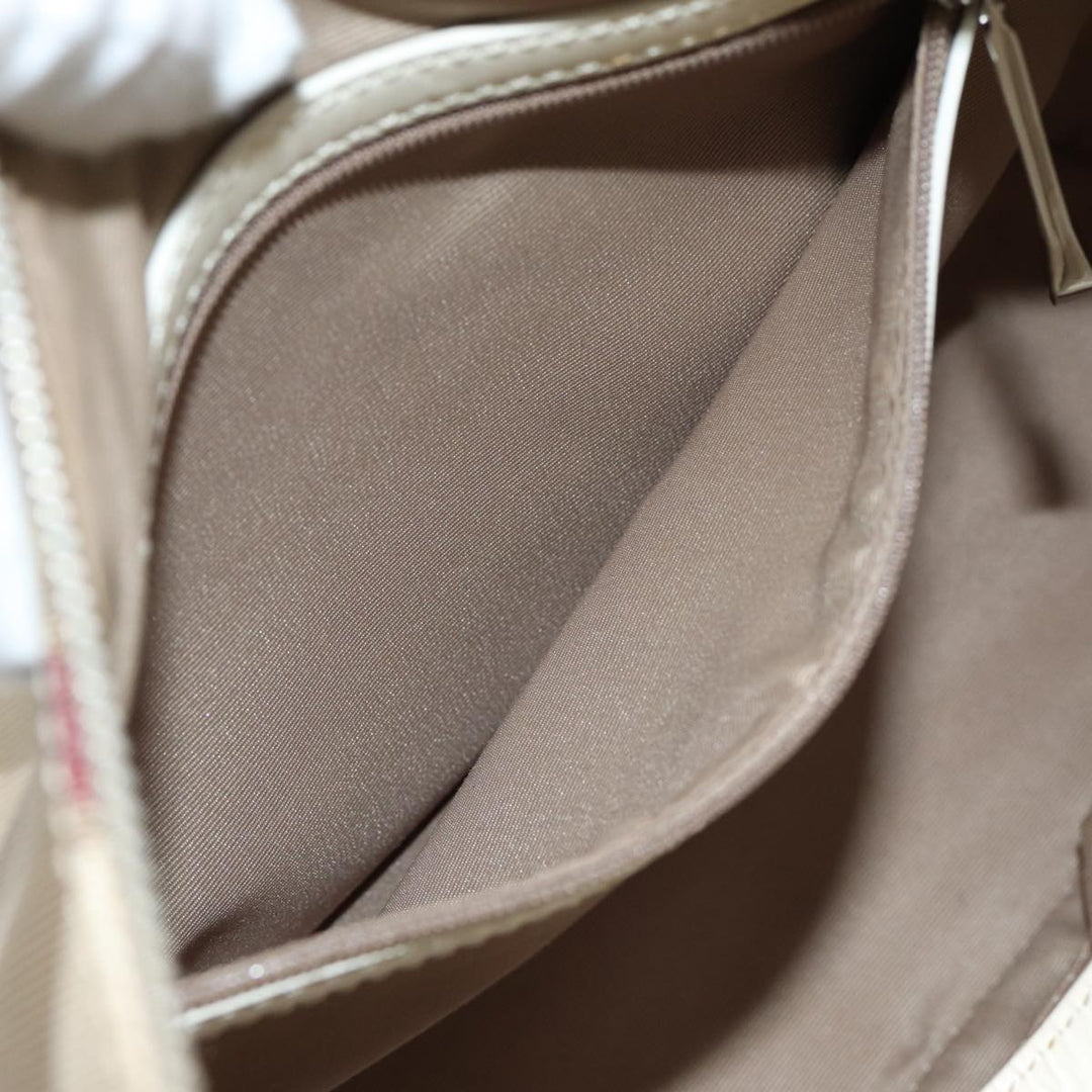 Burberry Nova Check Shoulder Bag PVC Beige Auth mr351