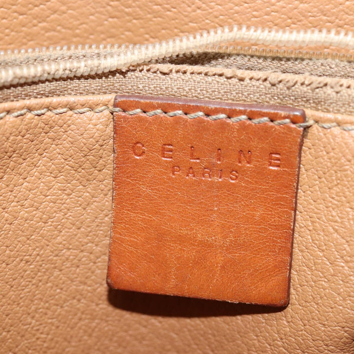 Celine Macadam Canvas Tote Bag PVC Leather Brown Auth mr371