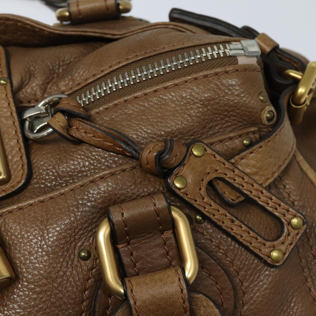 Chloe Paddington Hand Bag Leather Brown mr394