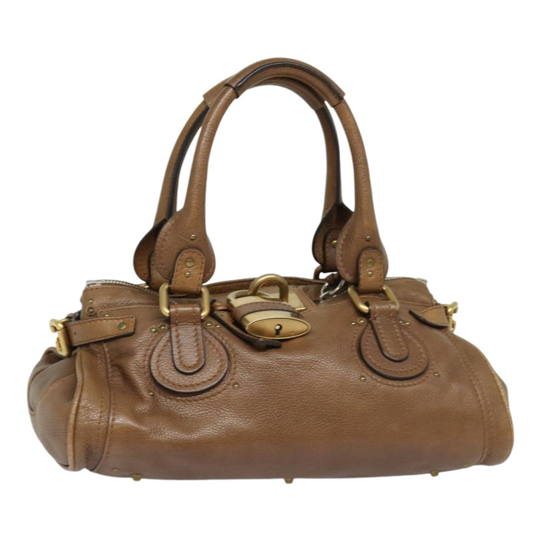 Chloe Paddington Hand Bag Leather Brown mr394
