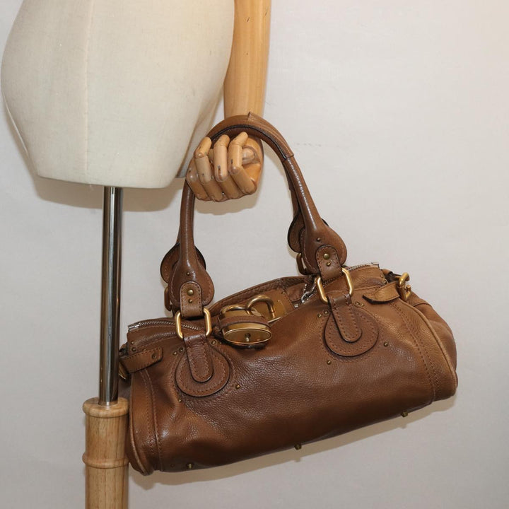 Chloe Paddington Hand Bag Leather Brown mr394