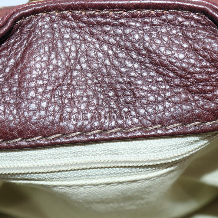 Chloe Paddington Hand Bag Leather Brown Gold Silver mr401