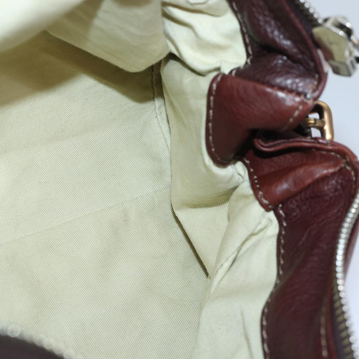 Chloe Paddington Hand Bag Leather Brown Gold Silver mr401