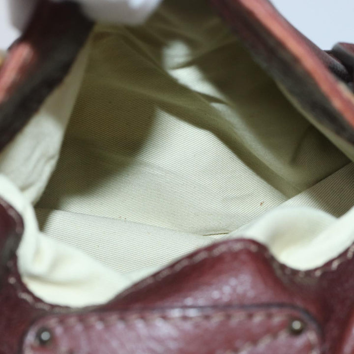Chloe Paddington Hand Bag Leather Brown Gold Silver mr401