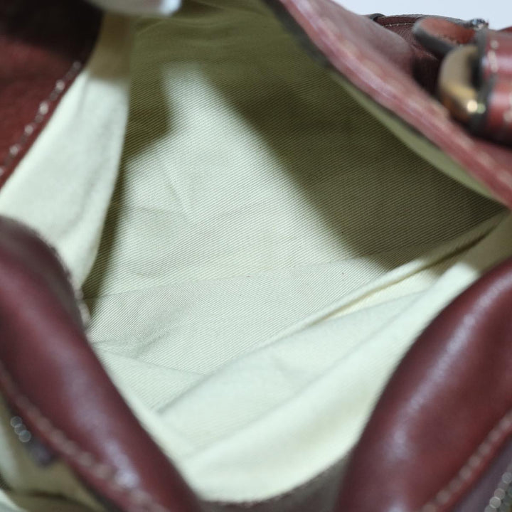 Chloe Paddington Hand Bag Leather Brown Gold Silver mr401