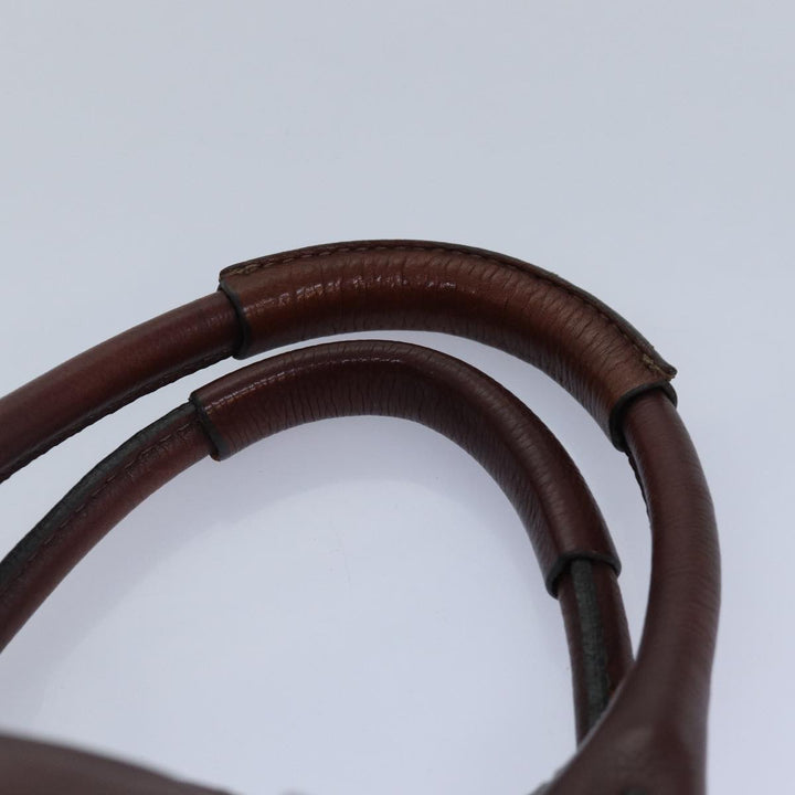 Chloe Paddington Hand Bag Leather Brown Gold Silver mr401