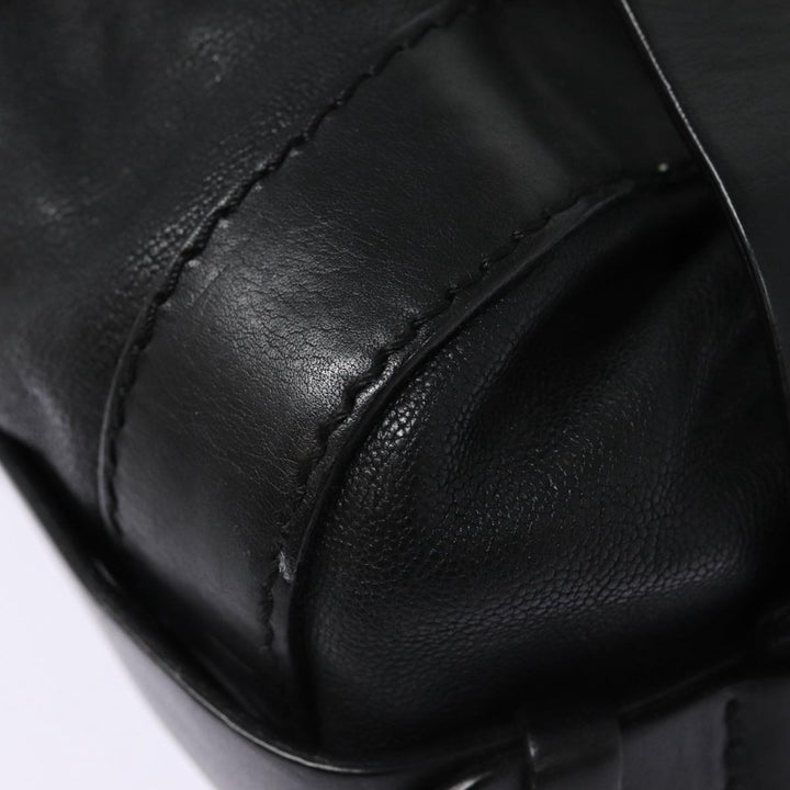 Chloe Kerala Horse Hand Bag Leather Black Gold mr416