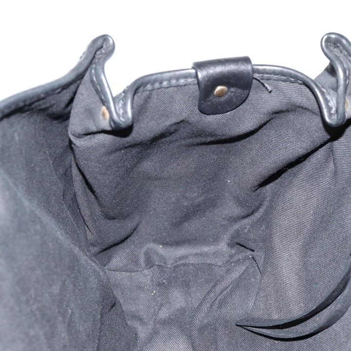 Chloe Kerala Horse Hand Bag Leather Black Gold mr416