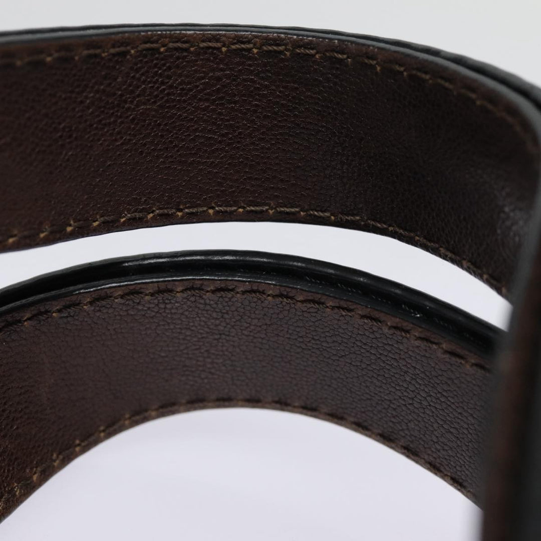 Chloe Kerala Horse Hand Bag Leather Black Gold mr416