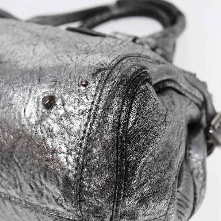 Chloe Paddington Hand Bag Leather Silver mr447