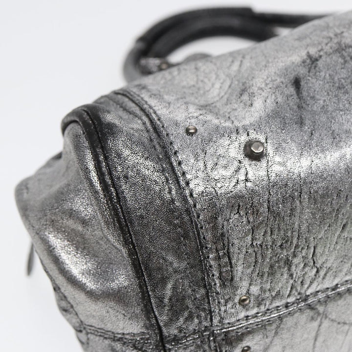 Chloe Paddington Hand Bag Leather Silver mr447