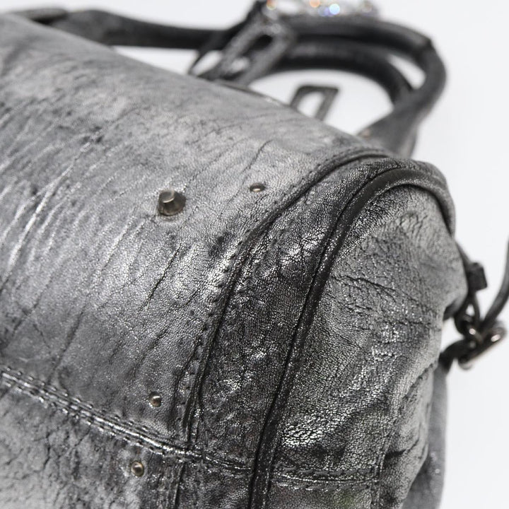 Chloe Paddington Hand Bag Leather Silver mr447