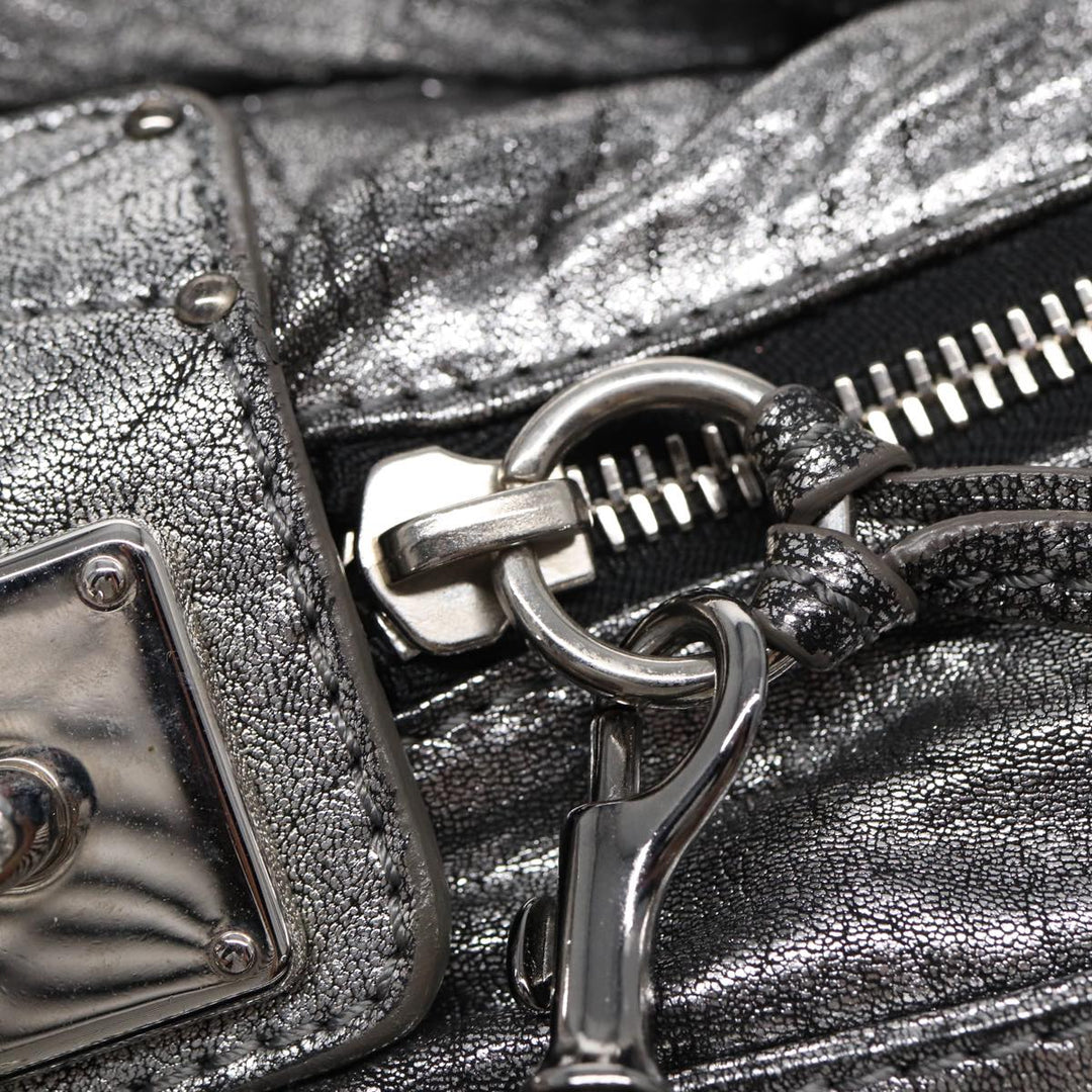 Chloe Paddington Hand Bag Leather Silver mr447