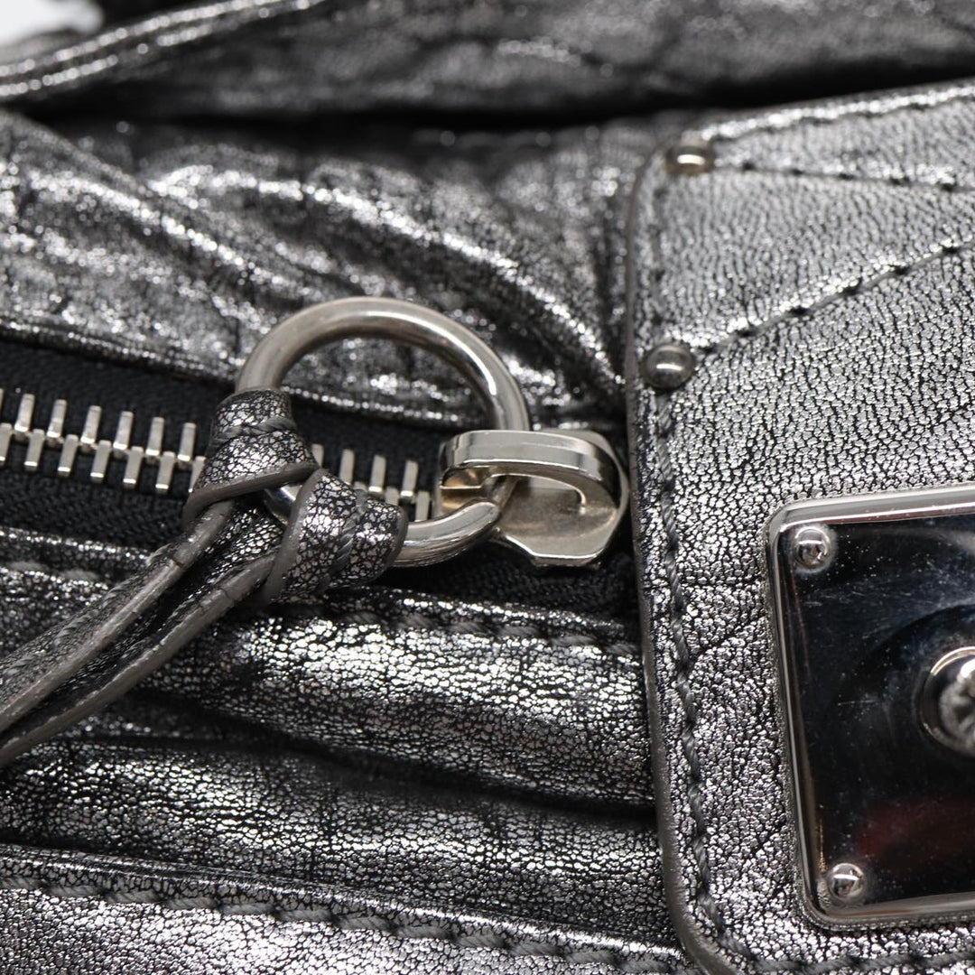 Chloe Paddington Hand Bag Leather Silver mr447
