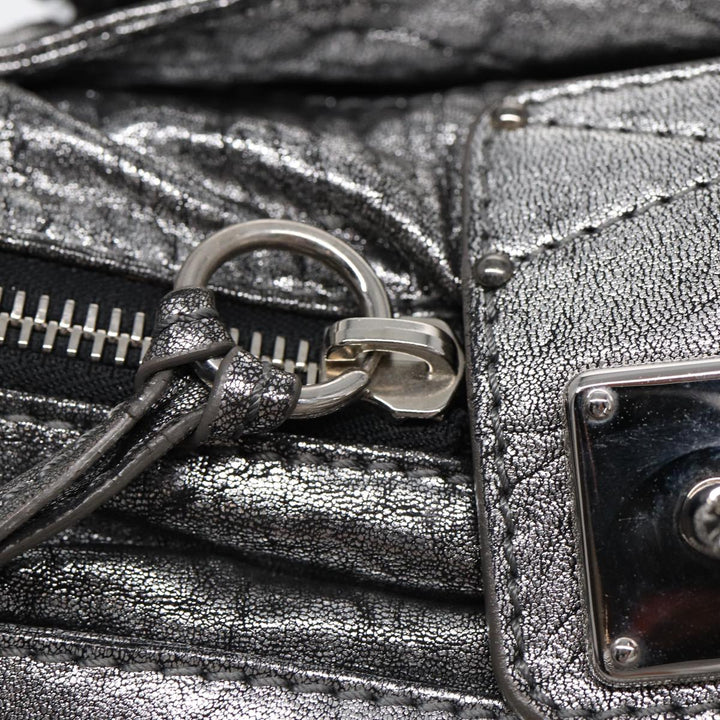 Chloe Paddington Hand Bag Leather Silver mr447