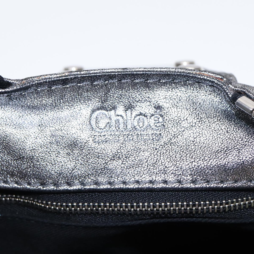 Chloe Paddington Hand Bag Leather Silver mr447