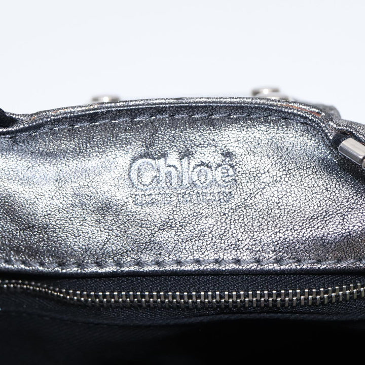 Chloe Paddington Hand Bag Leather Silver mr447
