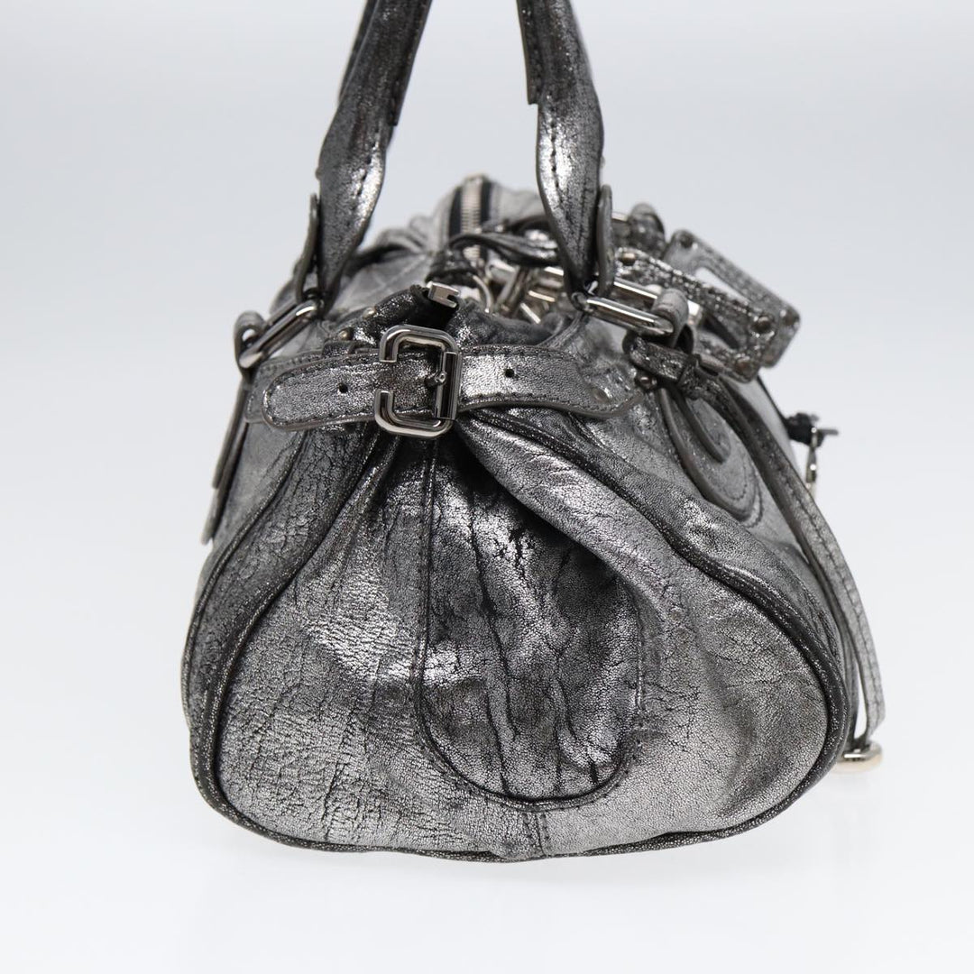 Chloe Paddington Hand Bag Leather Silver mr447