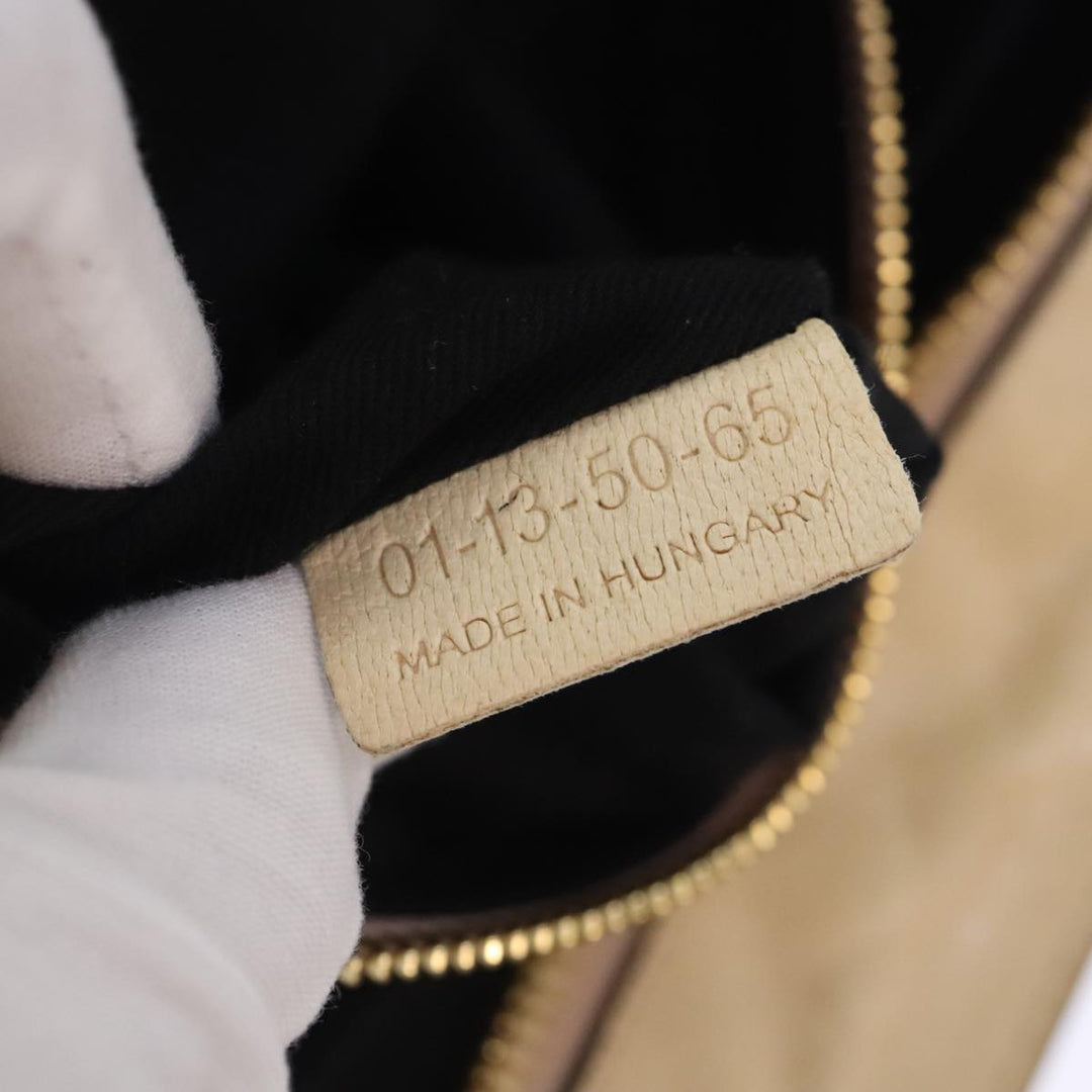 Chloe Etel Hand Bag Leather 2way Beige Gold mr500