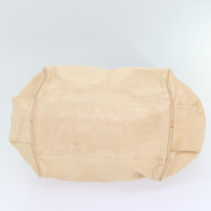 Chloe Etel Hand Bag Leather 2way Beige Gold mr500