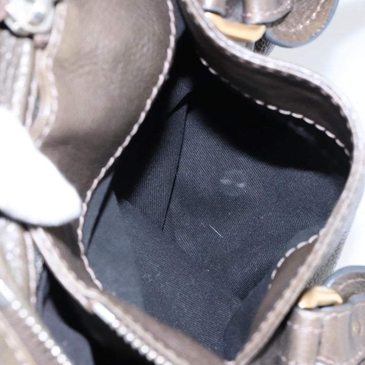 Chloe Paddington Hand Bag Leather Brown Gold Silver mr655