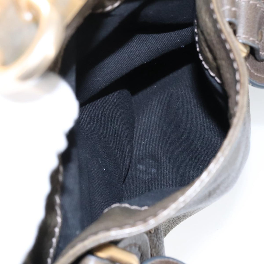 Chloe Paddington Hand Bag Leather Brown Gold Silver mr655