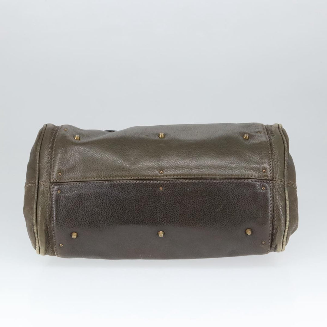 Chloe Paddington Hand Bag Leather Brown Gold Silver mr655