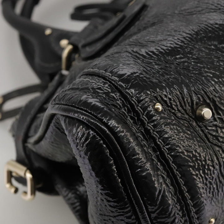Chloe Paddington Hand Bag Enamel Black mr780