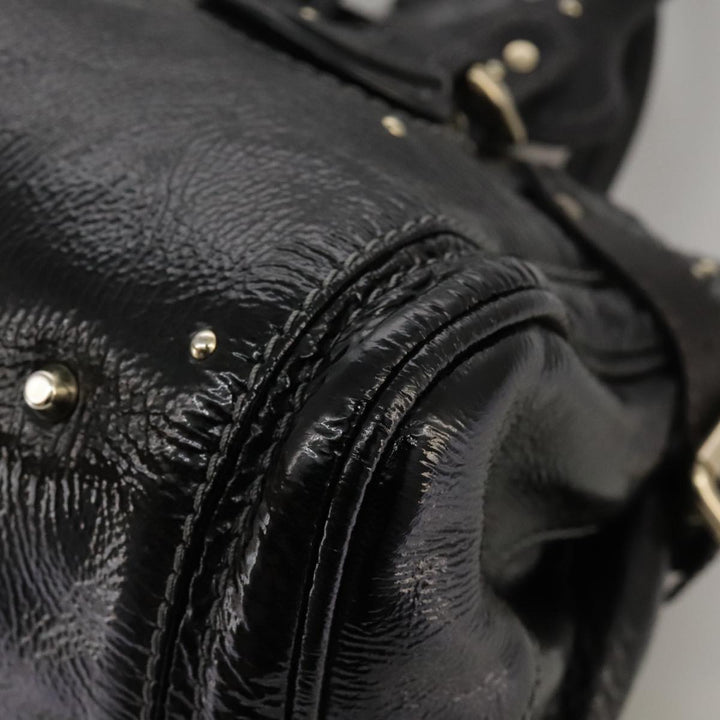 Chloe Paddington Hand Bag Enamel Black mr780