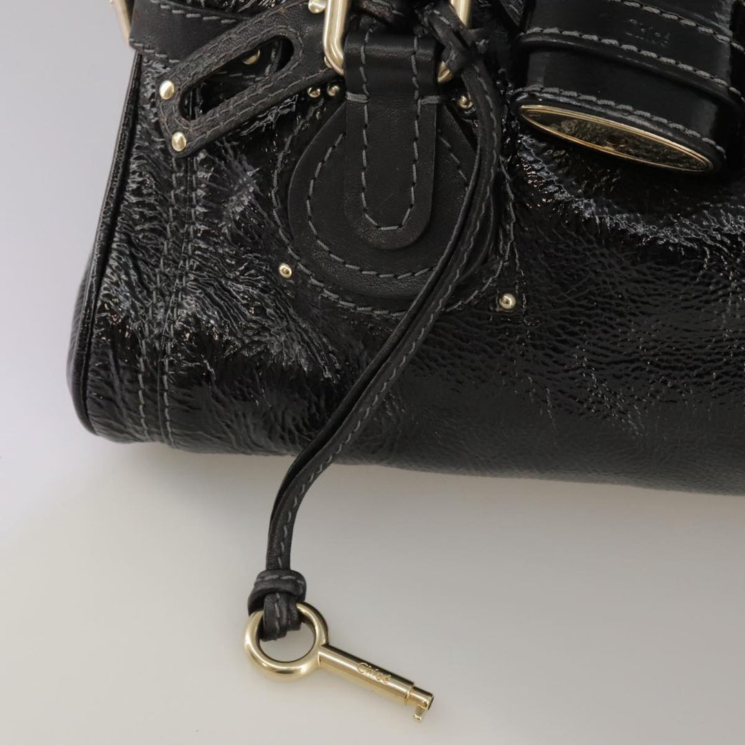 Chloe Paddington Hand Bag Enamel Black mr780