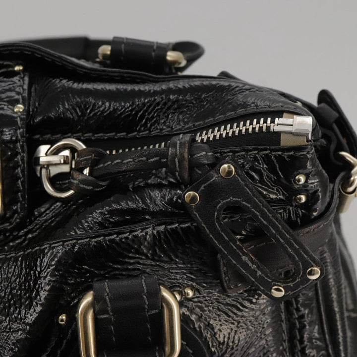 Chloe Paddington Hand Bag Enamel Black mr780