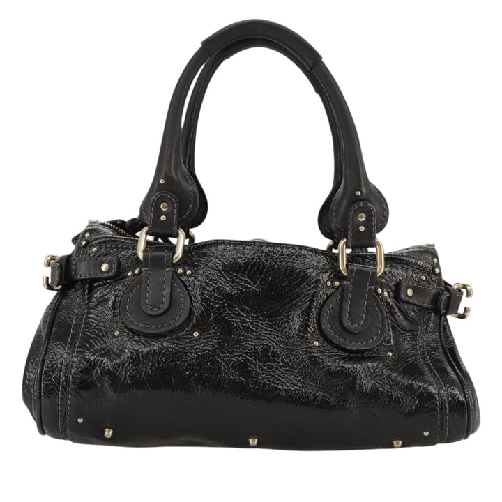 Chloe Paddington Hand Bag Enamel Black mr780