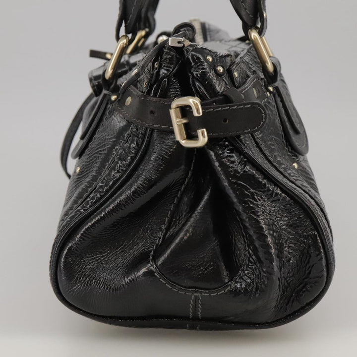 Chloe Paddington Hand Bag Enamel Black mr780