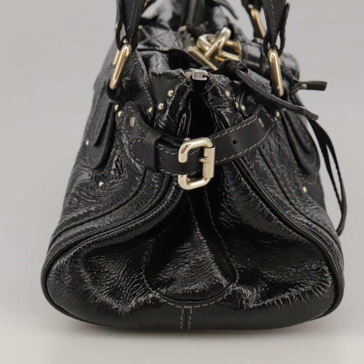 Chloe Paddington Hand Bag Enamel Black mr780