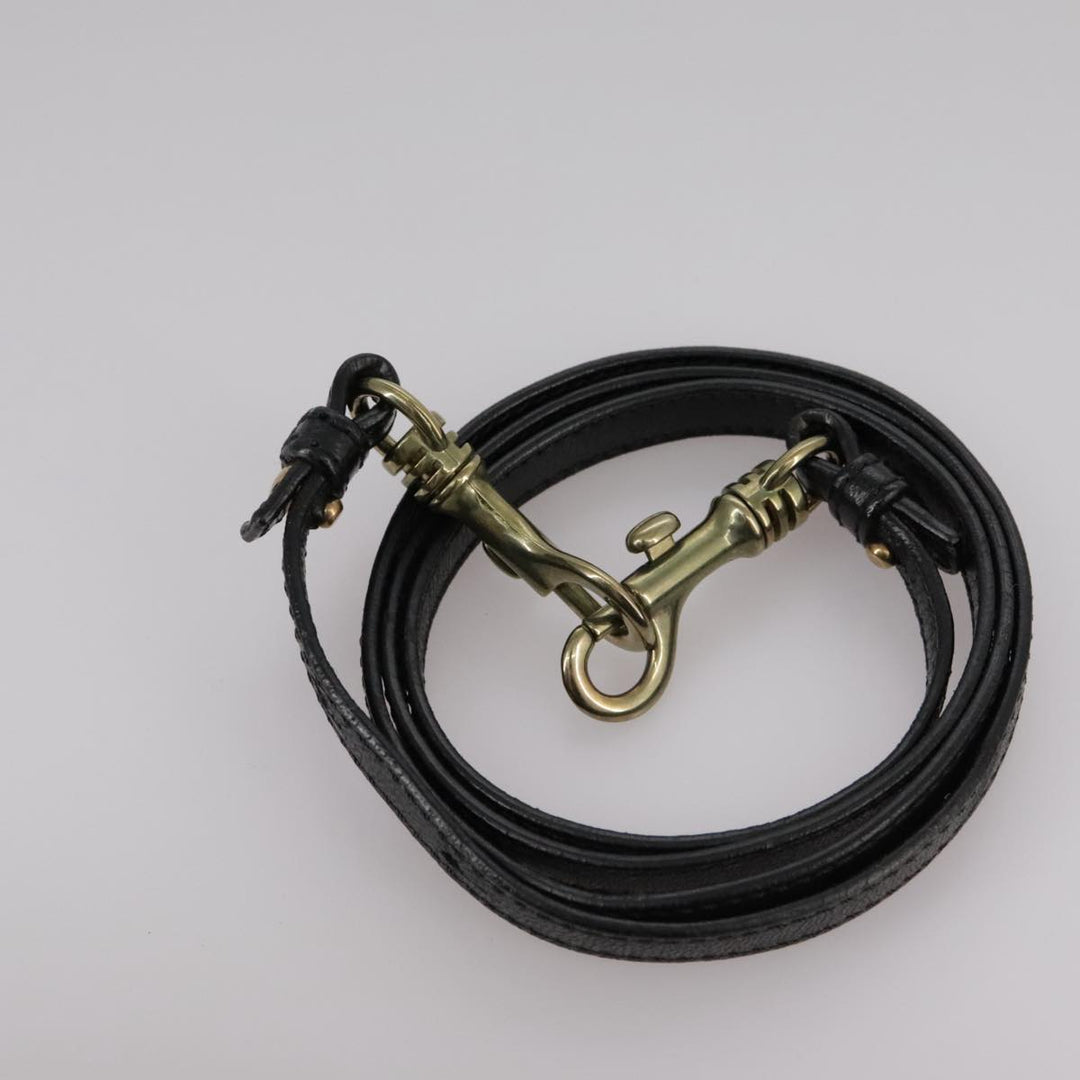 Chloe Shoulder Bag Leather Black Gold mr877