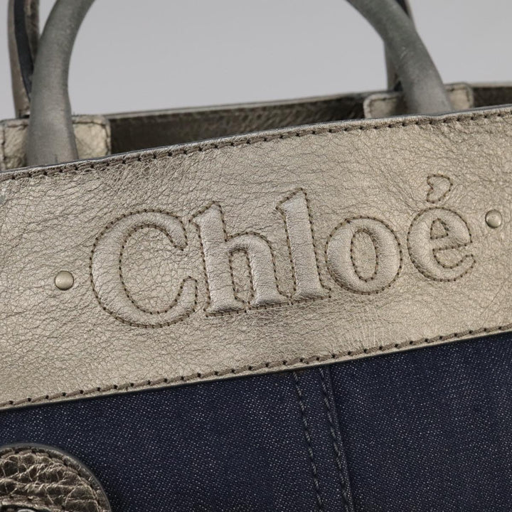 Chloe Hand Bag Denim Blue mr907