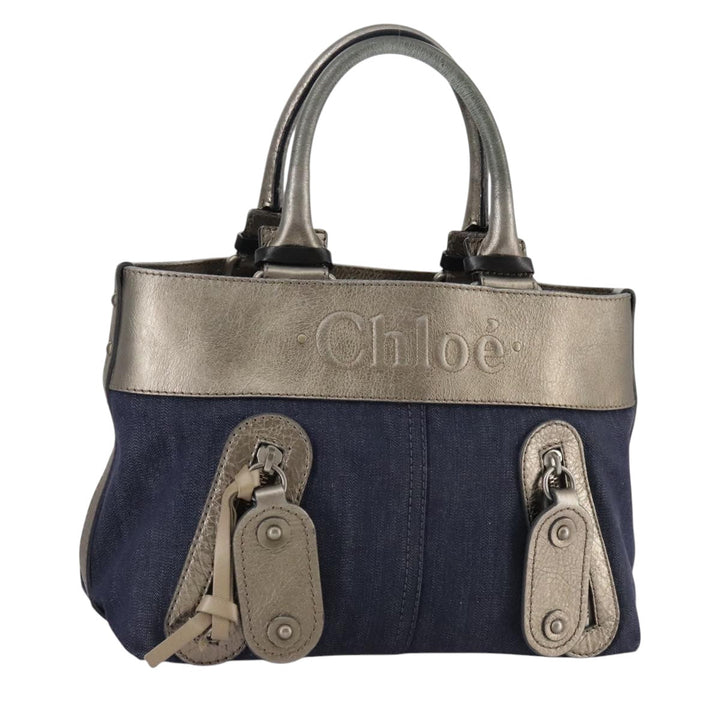 Chloe Hand Bag Denim Blue mr907