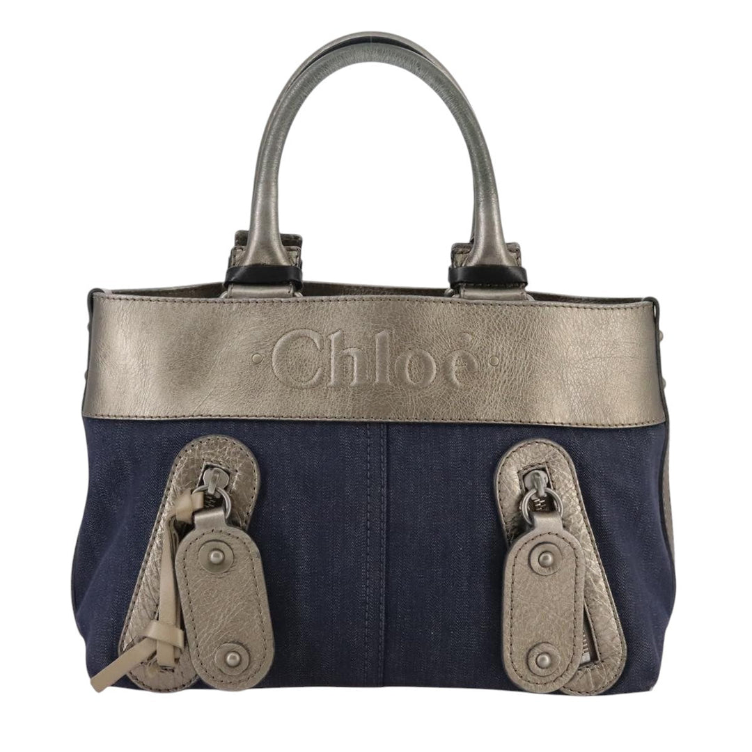 Chloe Hand Bag Denim Blue mr907