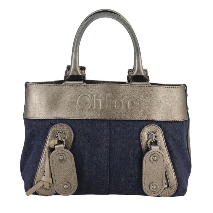 Chloe Hand Bag Denim Blue mr907