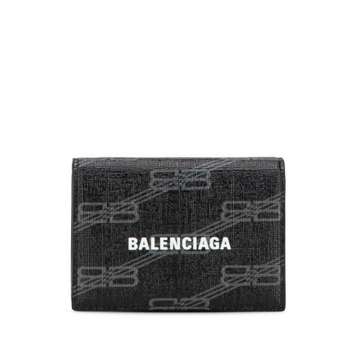 Top Quality Balenciaga Logo Leather Tri-Fold Wallet