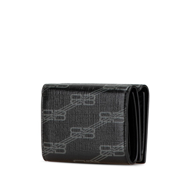 Top Quality Balenciaga Logo Leather Tri-Fold Wallet