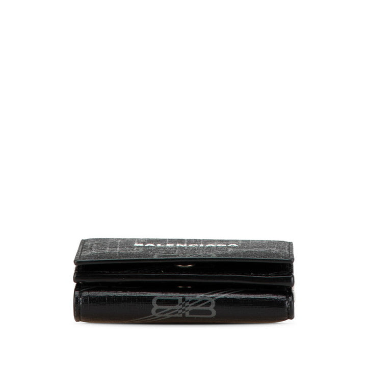 Top Quality Balenciaga Logo Leather Tri-Fold Wallet