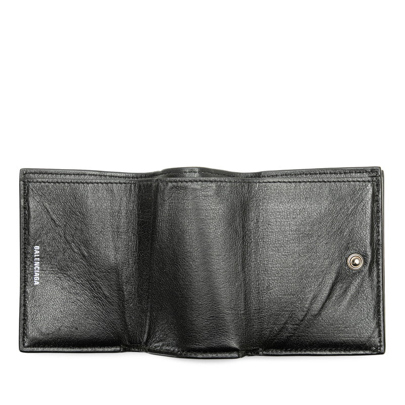 Top Quality Balenciaga Logo Leather Tri-Fold Wallet