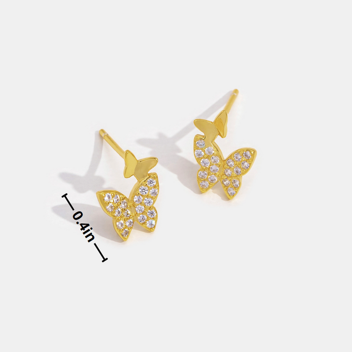 'New Beginnings' Silver Butterfly Earrings