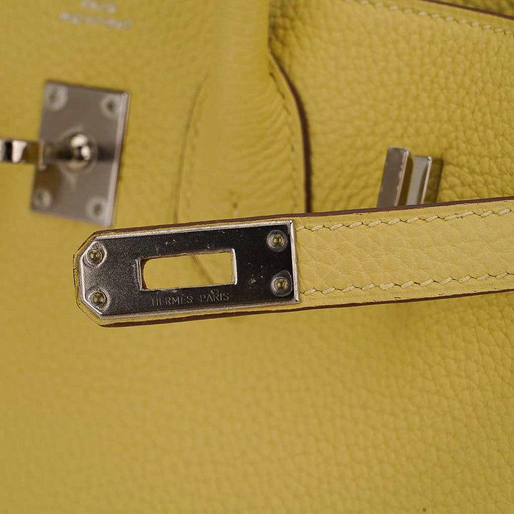 Top quality Hermes Birkin 25 Bag Jaune Poussin Togo Leather with Palladium Hardware