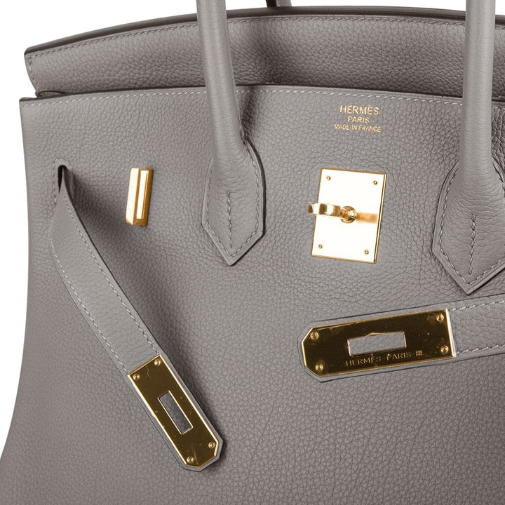 Top quality Hermes Birkin 35 Bag Gris Asphalte Togo Gold Hardware