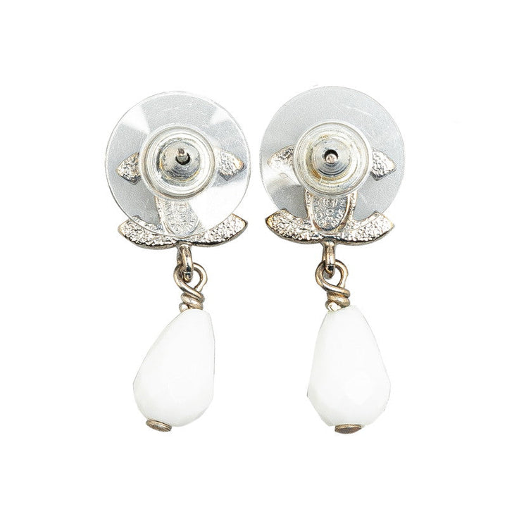 Top Quality Chanel Coco Mark Silver Metal Earrings