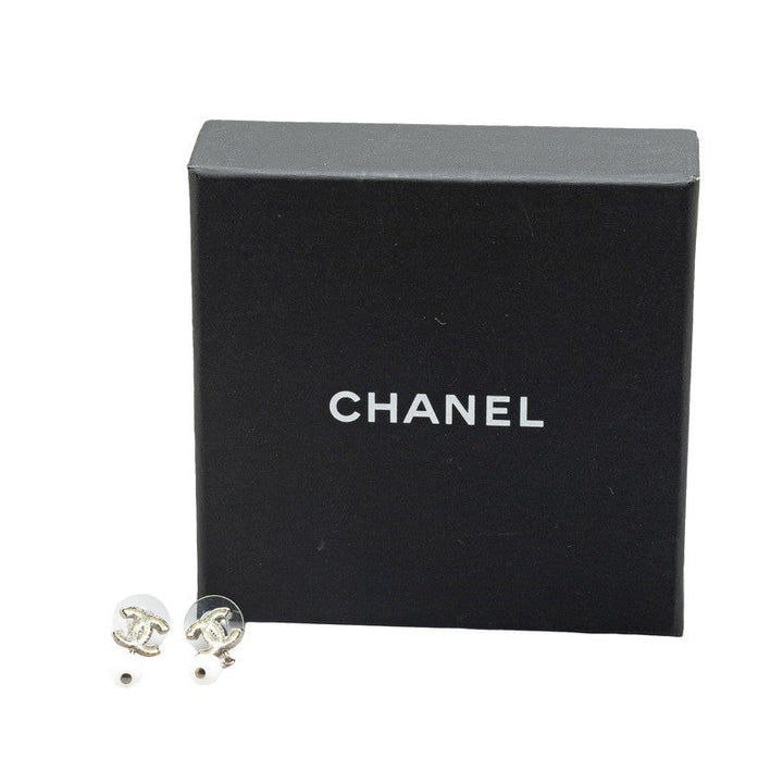 Top Quality Chanel Coco Mark Silver Metal Earrings