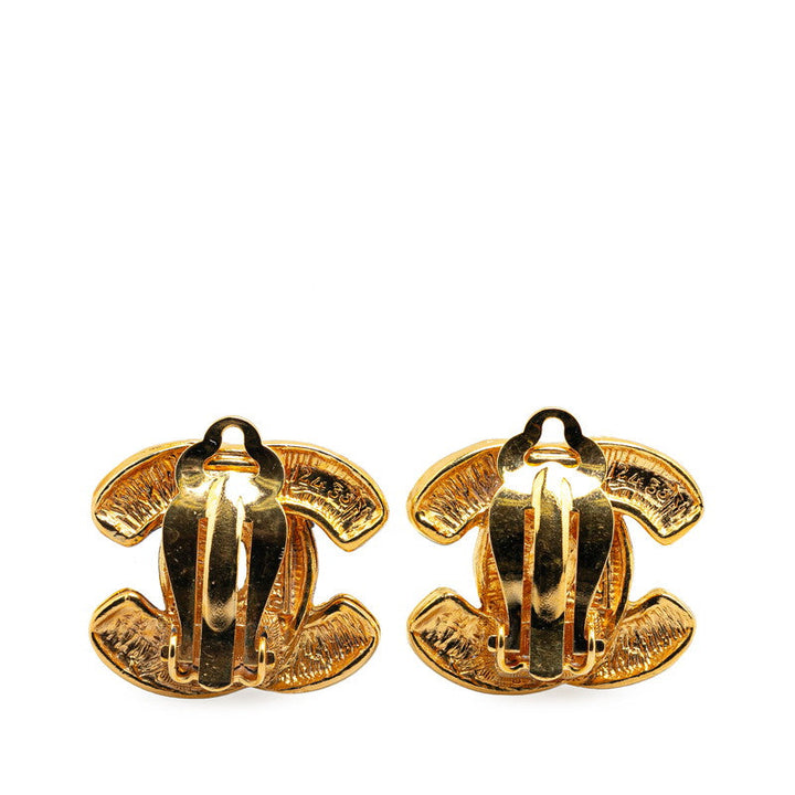 Top Quality Chanel Matelasse Coco Mark Earrings Gold
