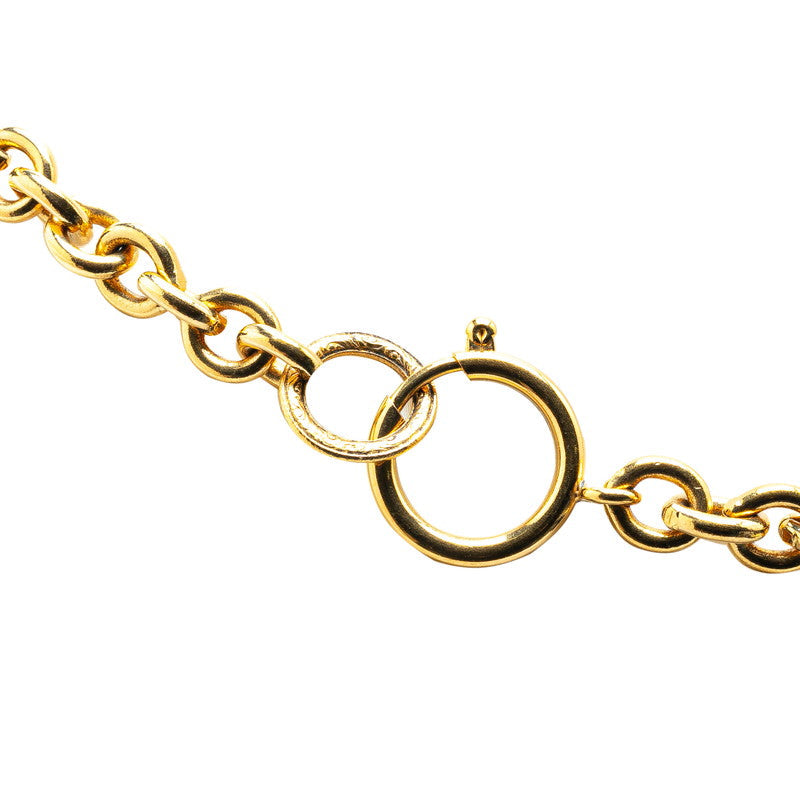 Top Quality Chanel Vintage Coco Mark Matelasse Necklace Gold
